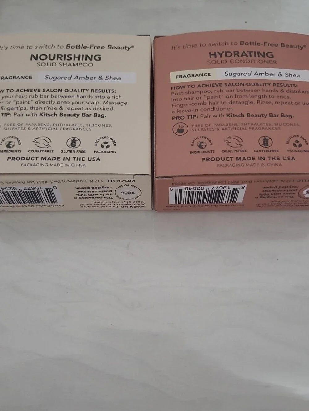 Kirch Castor Oil Shampoo Bar and Shea Butter Conditioner Bar